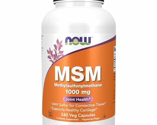 NOW Supplements, MSM (Methylsulfonylmethane) 1,000 mg, Joint Health*, 240 veg Capsules