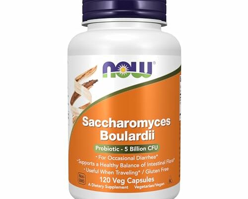 NOW Supplements, Saccharomyces Boulardii, 5 Billion CFU Probiotic, 120 Veg Capsules