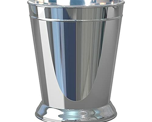 nu steel Timeless Polished Stainless Steel Wastebasket, 9-Quart