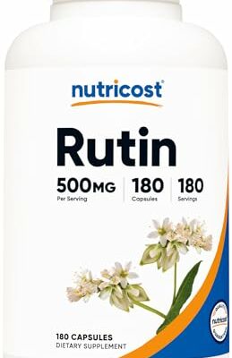 Nutricost Rutin 500mg, 180 Capsules - Gluten Free, Non-GMO, and Vegetarian Friendly