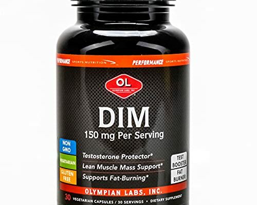 Olympian Labs DIM 150mg - DIM Diindolylmethane Supplement Capsules Supporting Hormone Balance, Clear Skin, PCOS, & Aid in Fitness Regimes and Bodybuilding - 30 Capsules (30 Day Supply)