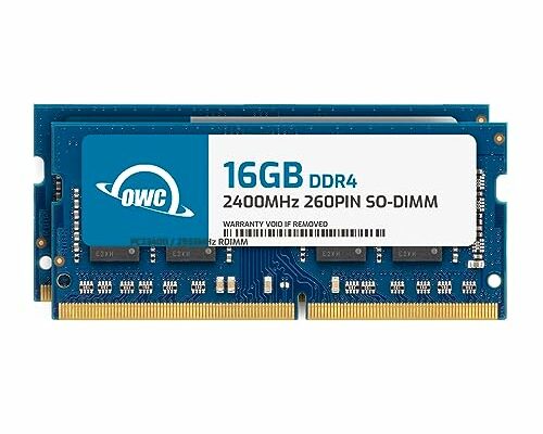 OWC 32GB (2 x 16GB) PC19200 DDR4 2400MHz 260pin SO-DIMMs Memory Ram Upgrade Compatible with 27" and 21.5" iMac (Mid 2017), and compatible PCs (OWC2400DDR4S32P)