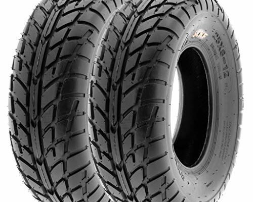 Pair of 2 SunF A021 TT Sport ATV UTV Dirt & Flat Track Tires 25x8-12, 6 PR, Tubeless