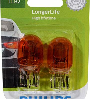 Philips Automotive Lighting 7444NA LongerLife Miniature Bulb, 2 Pack