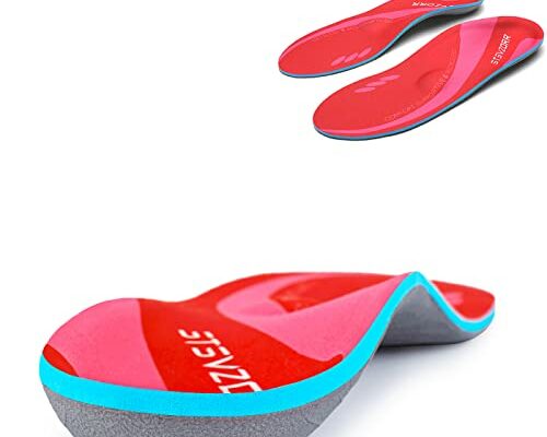 Plantar Fasciiti Medium Arch Support Insrert Relief Flat Feet Heel Pain Orthotics Over-Pronation Comfortable Shoes Insole