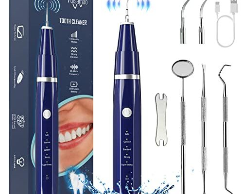 Plaque/Tartar Remover for Teeth, Dental Calculus Remover Teeth Cleaning Kit with LED Light & 5 Adjustable Modes