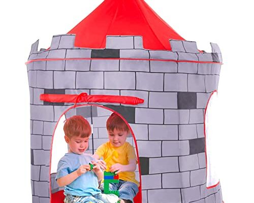 Play22 Kids Play Tent Knight Castle - Portable Kids Tent - Kids Pop Up Tent Foldable Into Carrying Bag - Childrens Play for Indoor & Outdoor Use - Kids Playhouse Best Gift for Boys & Girls