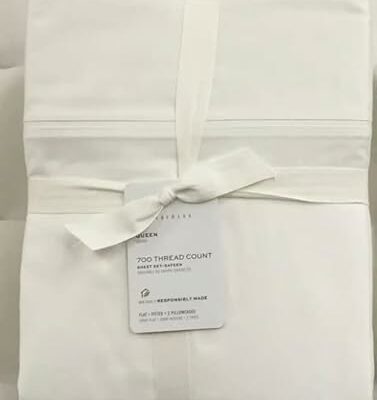 Pottery Barn 700 Thread Count Queen Sheet Set ~White