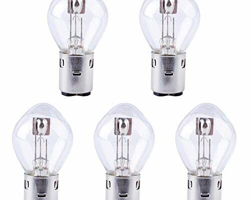 Poweka S2 12V 35/35w Chinese Scooter Light Bulb Fits for 50cc 150cc 250cc Znen Jonway Tank Baron (5 Packs)