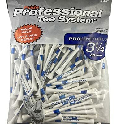 Pride Golf Tee Tees 135 Count, White, 135 Count US