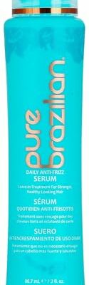 PURE BRAZILIAN Anti-frizz Daily Leave-in Serum - Strengthening Hair Treatment Formulated to Fortify and Protect Your Hair From Heat & UVA/UVB (13.5 Ounce / 400 Milliliter)