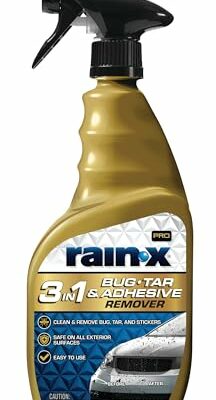 Rain-X Pro 620213 3-in-1 Bug, Tar and Adhesive Remover, 16oz - Premium Bug, Tar and Adhesive Remover to Help Clean and Remove Sticky Contaminants