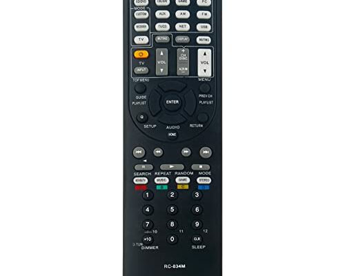 RC-834M Replacement Remote Control fit for Onkyo AV Receiver TX-NR515 TX-NR414 HT-RC440 HT-S6500 HT-S7500 HT-R791 HT-RC460 HT-R758 TXNR515 TXNR414 HTRC440 HTS6500 HTS7500 HTR791 HTRC460 HTR758