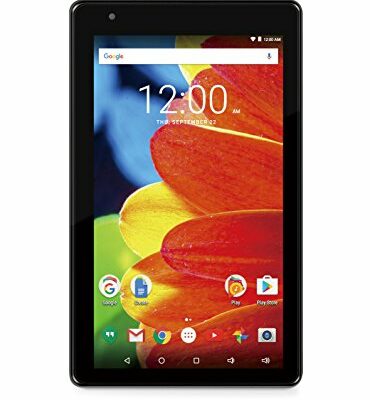 RCA RCT6873W42 Voyager 7 16GB Tablet 1024 X 600 Resolution 1.2GHz Intel Atom Quad-Core Processor Android 6.0 Marshmallow, Black