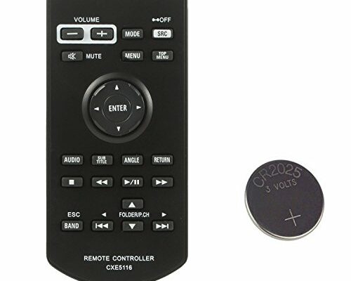 Remote Control for Pioneer AVHX3500BHS AVH-X3500BHS AVH-X4500BT AVHX4500BT AVH-X5500BHS AVHX5500BHS AVH-X1600DVD AVH-X2600BT AVH-X3600BHS AVH-X4600BT AVH-X5600BHS with Battery Installed