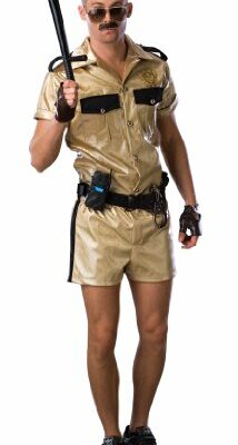 Reno 911 Deluxe Lt.Dangle Costume, Gold, Standard