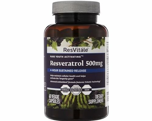 ResVitále Resveratrol 500 mg - Resveratrol Supplement for Men and Women - 60 Veggie Capsules