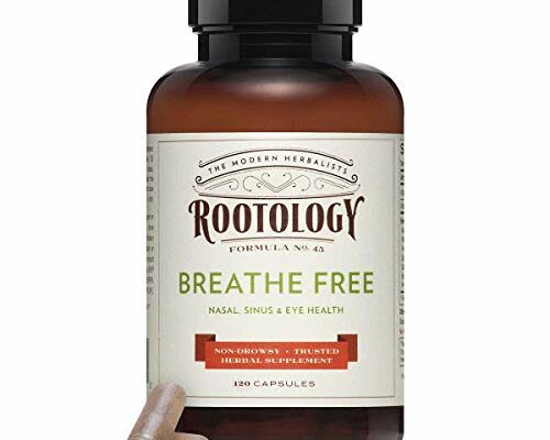 Rootology Breathe Free - Natural Nasal & Sinus Relief - Fast-Acting, Non-Drowsy - 120 Capsules…