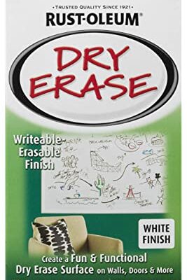 Rust-Oleum 241140 Specialty Dry Erase Brush-On Paint Kit, White 16 Fl Oz (Pack of 1)