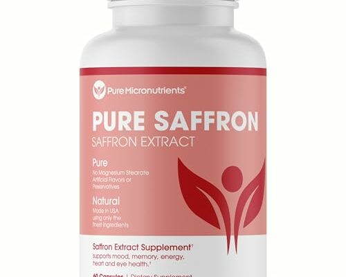 Saffron Supplements - 100% Pure Saffron Extract Capsules - Boost Energy & Mood, Support Eye & Heart Health