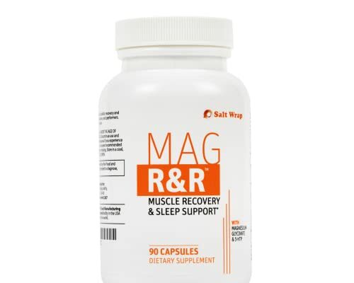 SaltWrap Mag R&R - Nighttime Muscle Cramps Support, Natural Sleep Support for Adults with Magnesium Glycinate for Muscle Spasm and Leg Cramps Relief, 90 Capsules