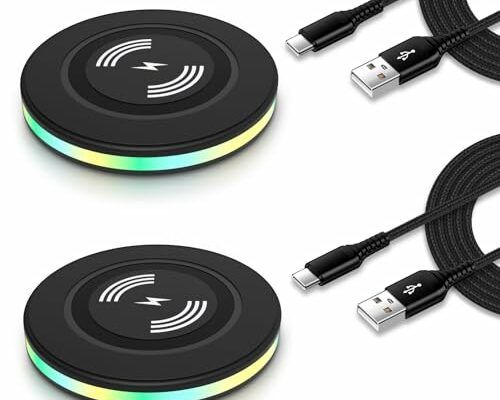 Samsung S24 S23 Wireless Charger Android Fast Charging Pad for Samsung Galaxy S24 S23 Ultra S22 S21 S20 S10 S9 S8 Note 20,15W Wireless Phone Charger for iPhone 15 14 13 12 11,Google Pixel 8 Pro 7 6 5