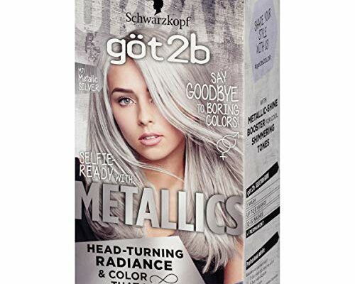 Schwarzkopf Got2b Metallics Permanent Hair Color, M71 Metallics Silver