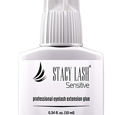 Sensitive Eyelash Extension Glue Stacy Lash 0.34fl.oz/10ml / 5-6 Sec Drying time/Retention – 4-5 Weeks/Black Adhesive/Professional Supplies