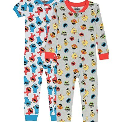 Sesame Street Girls' Footless Snug-fit Cotton Onesie Pajama, Soft & Cute for Kids, SESAME PALS, 3T