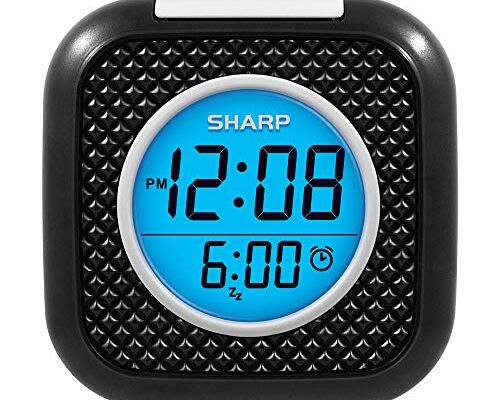 Sharp Pillow Personal Alarm Clock – Wake to Vibration or Beep! - Use on Nightstand or Under Pillow! – Great for Travel or Home Use - Battery Operated - Black