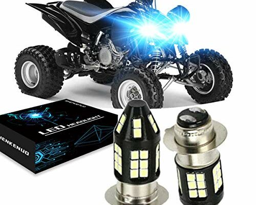 SHENKENUO P15D H6M LED Motorcycle Halogen Replacement Bulb 1500LM 8000K Ice Blue for Yamaha ATVS YFM350 400 450 660 700 Raptor