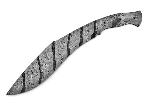 Silver Edge Knives Damascus Steel Kukri Knife Blanks for Knife Making 15 inch Handmade Full Tang Kukri Machete Knife Blank Blade Billet