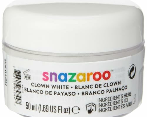 Snazaroo Face and Body Paint, Clown White, 50ml