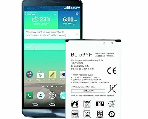 Soseieiu 3700mAh LG G3 Battery, ( ) BL-53YH Upgraded Li-Polymer Battery Replacement for LG G3 D852, D855, D850, D851, VS985, LS990