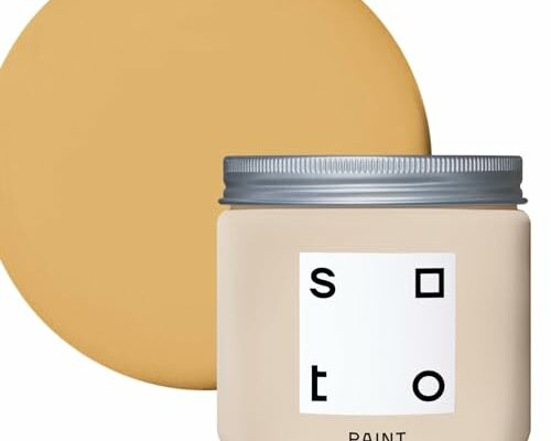 soto Yellow All-In-One House + Furniture Paint, Matte Finish (No. 40 Sun Melt) — 1 Pint of Paint for the Whole House; Wall, Furniture, Cabinet, Doors, Trim, Interior/Exterior…