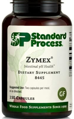 Standard Process Zymex Capsules - Whole Food Digestion and Digestive Health with Rice Bran, Spanish Moss, and Beet Root - 150 Capsules