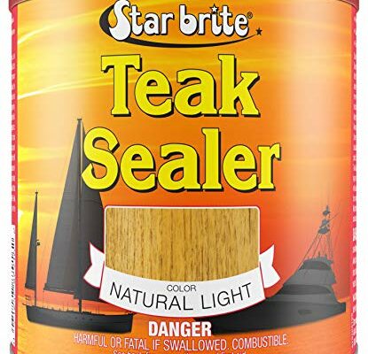 STAR BRITE Teak Sealer - No Drip, No Splash Formula - One-Coat, Durable Protection for All Fine Woods - Perfect for Outdoor Furniture & Marine Use - Natural Light, 16 Oz Pint (087916)