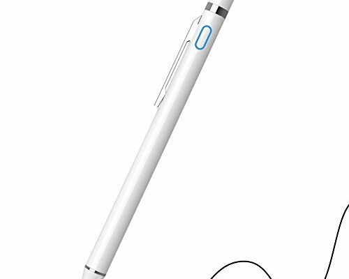 Stylus Pen for iPad, NTHJOYS 2 in 1 Rechargeable Digital Pen Fine Point Stylist Capacitive Stylus Pen Smart Pencil for iPhone/iPad Pro/Mini/Air/Samsung and Other Touch Screens