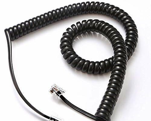 Telephone Cord, Phone Cord,Handset Cord, Black, 2 pack, Universally Compatible