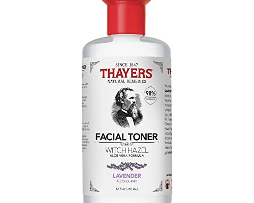 THAYERS Alcohol-Free, Hydrating Lavender Witch Hazel Facial Toner with Aloe Vera Formula, Vegan, Dermatologist Tested and Recommended, 12 Oz