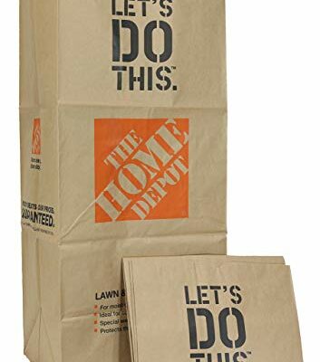 THE HOME DEPOT Heavy Duty Brown Paper 30 Gallon Lawn and Refuse Bags for Home and Garden (15 Lawn Bags)