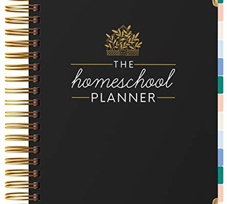 The Homeschool Planner: Beautiful and Undated with Monthly Tabs | To Do List, Goals, Meal Planning & Academic Tools | Homeschooling, Distance Learning & Family Organizer | Gold Spiral