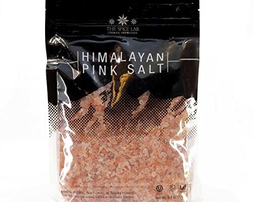 The Spice Lab Himalayan Salt - Coarse 2.2 Lb / 1 Kilo - Pink Himalayan Salt is Nutrient and Mineral Dense for Health - Gourmet Pure Crystal - Kosher & Natural Certified