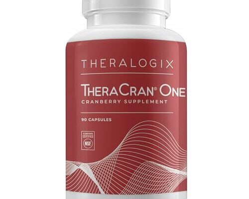 Theralogix TheraCran One Cranberry Capsules - 90-Day Supply - Cranberry Supplement for Men & Women - Cranberry Pills to Support Urinary Tract Health* - 36mg PACs per Capsule - NSF Certified - 90 Caps