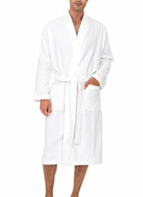 TowelSelections Mens Robe, Cotton Terry Cloth Bathrobe, Soft Bath Robe for Men X-Large/XX-Large White