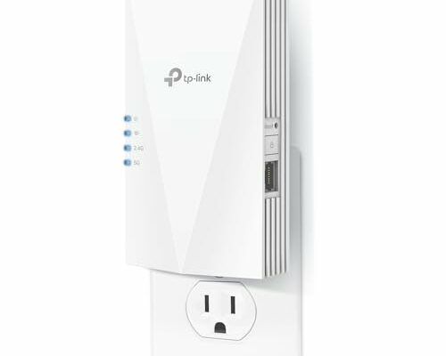 TP-Link AX1500 WiFi Extender Internet Booster(RE500X), WiFi 6 Range Extender Covers up to 1500 sq.ft and 25 Devices,Dual Band, AP Mode w/Gigabit Port, APP Setup, OneMesh Compatible