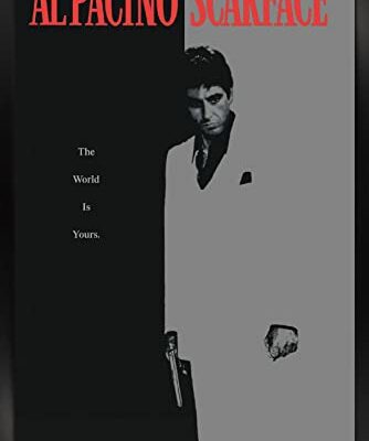 Trends International Scarface - One Sheet Wall Poster, 14.725" x 22.375", Black Framed Version