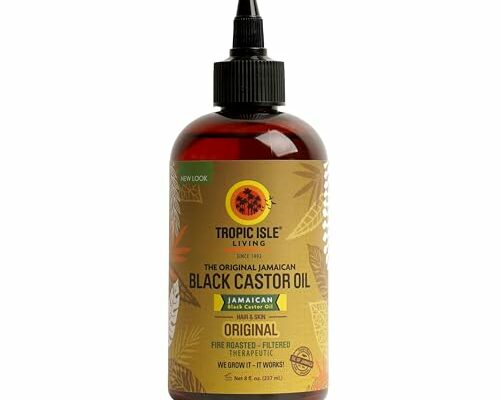 Tropical Isle Living Jamaican Black Castor Oil 8oz PET Bottle | Promotes Hair Growth, Conditions Skin, Eyebrows & Eyelashes, Beard, Scalp and Nail Care. Strengthen, Moisture & Repair