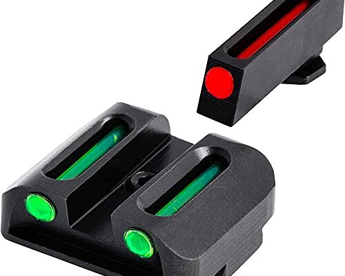 TruGlo Fiber Optic Handgun Glock Pistol Laser Sight Accessories with TRIDOT Aiming System, Front and Rear Sights for Glock 17, Glock 17L, and More