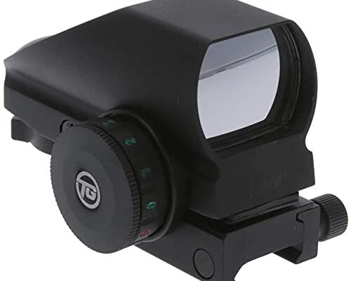 TruGlo TG-TG8380B TruBrite Multi Reticle Dual Color Red and Green Open Dot Hunting Tactical Sight with Weaver Mount System, Black